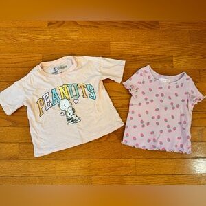 Tucker + Tate Peanuts Graphic Tee and Pink Strawberry Top